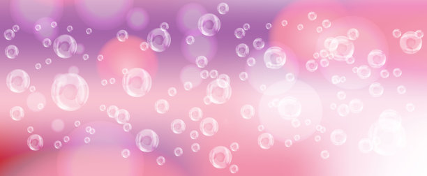 现实的泡沫和白色烟雾在粉红色的背景。图片下载