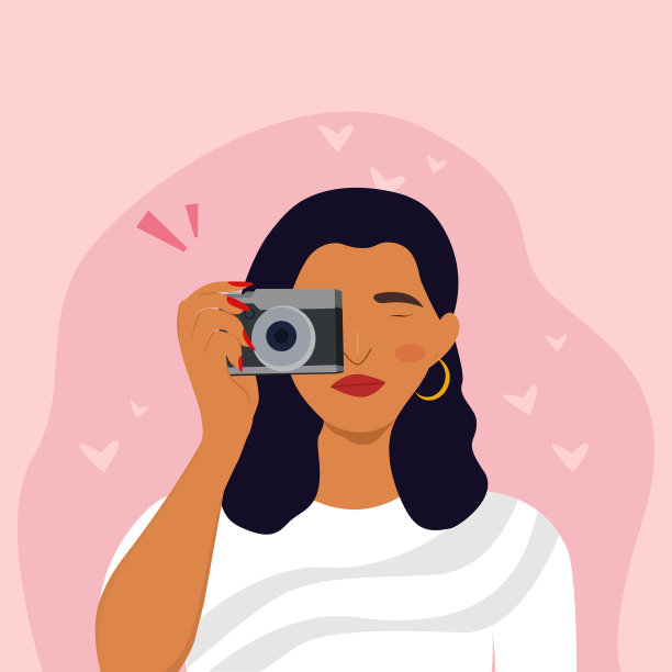 由年轻女性图标矢量设计拍摄的照片。图片下载