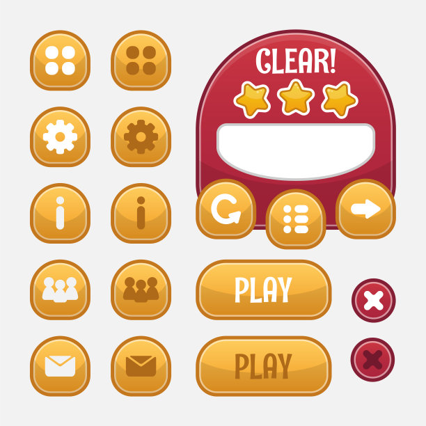 一套游戏菜单选择rpg和冒险游戏图片下载