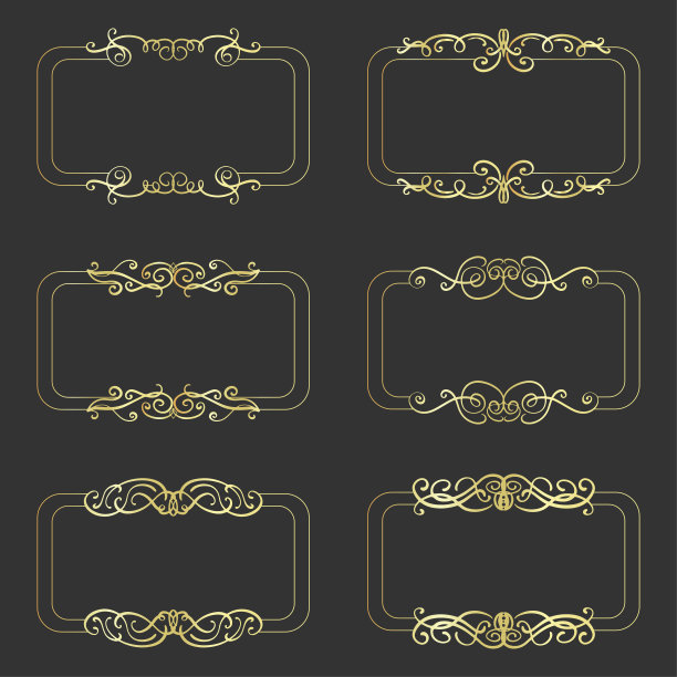 装饰框架与花卉装饰图片下载