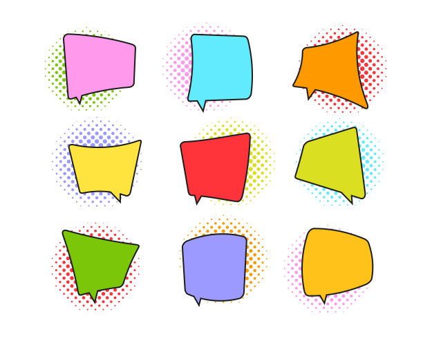 复古的讲话泡沫图片下载