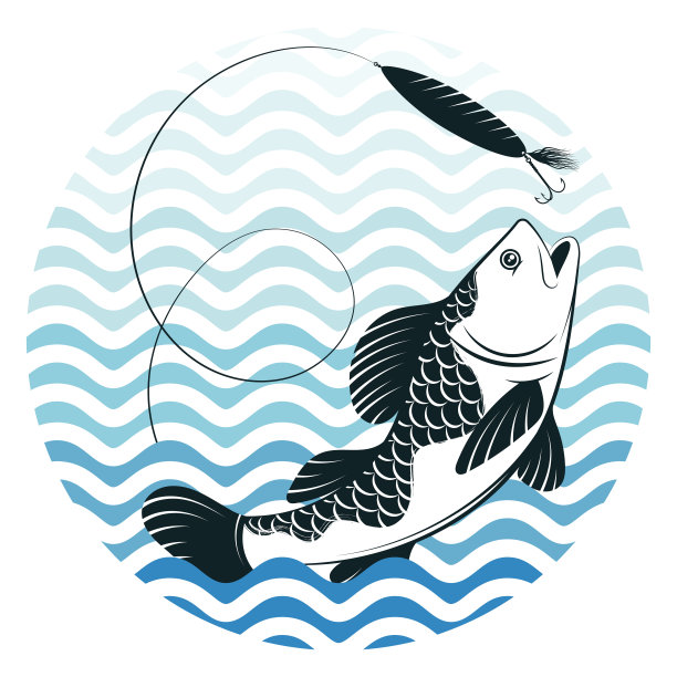 鱼儿在碧波的映衬下跳跃着作诱饵图片下载