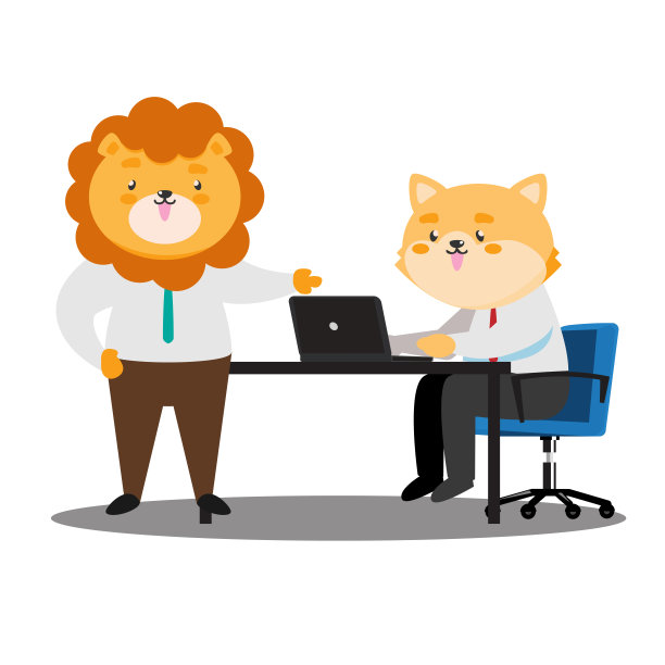 商人的角色设计。网上商务卡通图片下载