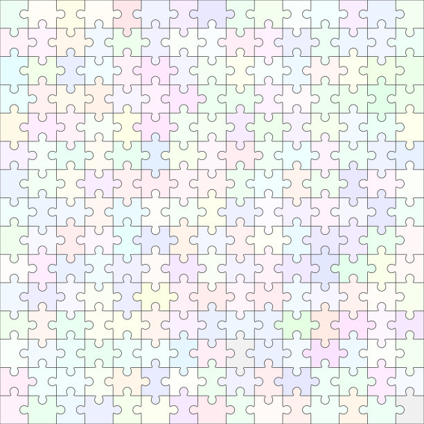 拼图空白模板225块图片下载