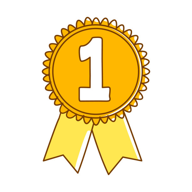 一等奖半平面颜色矢量对象图片下载