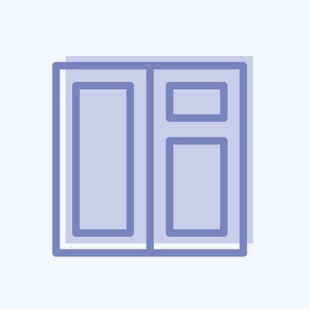 图标窗口。适合建筑标志。两个音调的风格。简单的设计可编辑。设计模板向量。简单的说明图片下载