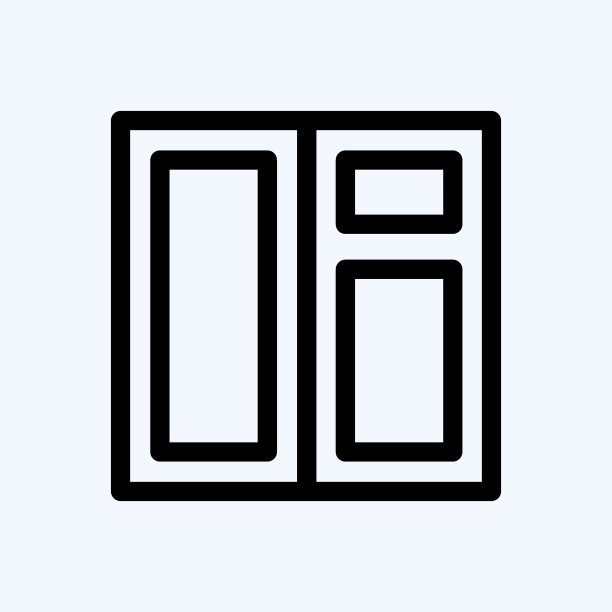 图标窗口。适合建筑标志。行风格。简单的设计可编辑。设计模板向量。简单的说明图片下载