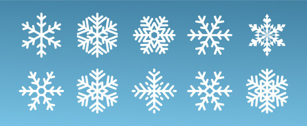 图片集合的白色雪花图片下载