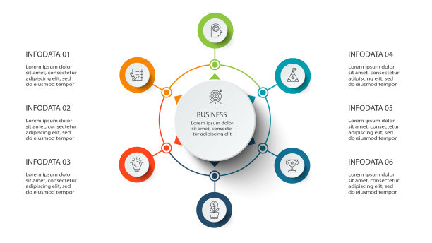 信息图的概念，有6个步骤图片下载