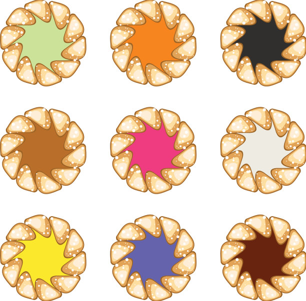 果酱和巧克力派套装图片下载