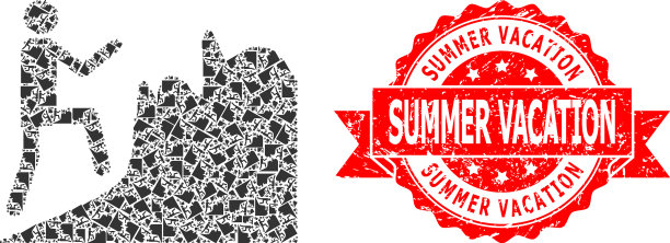 刮暑假邮票和分形图片下载