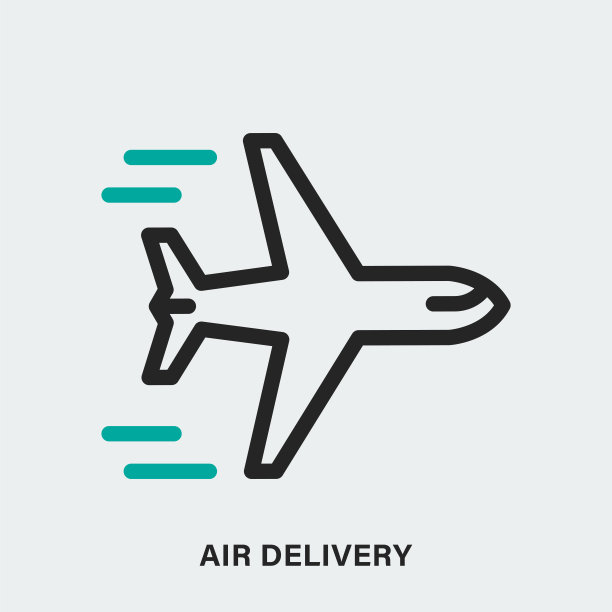 空气输送线性孤立图标。飞行飞机的矢量轮廓象形图图片下载