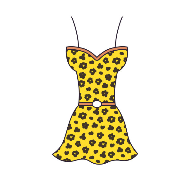 豹纹连衣裙图片下载