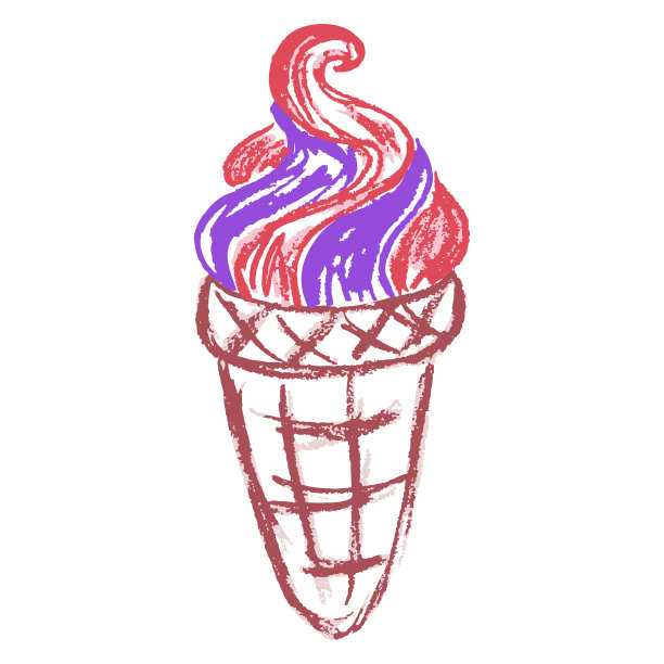 图标在手绘风格的蜡笔画图片下载