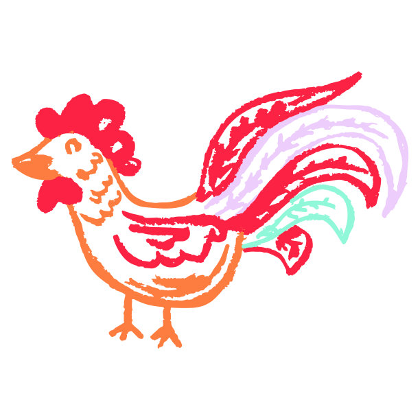 图标在手绘风格的蜡笔画图片下载