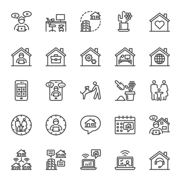 幸福在家工作和工作生活的平衡图片下载