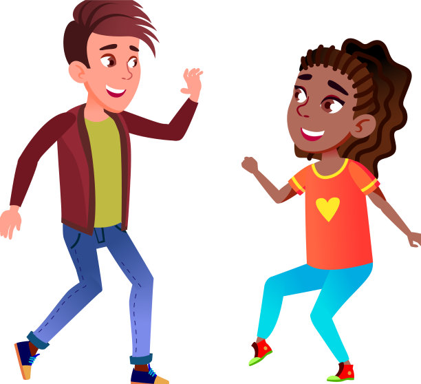 学校的孩子夫妇跳舞能量舞蹈图片下载