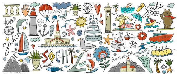 前往黑海沿岸的俄罗斯城市索契图片下载