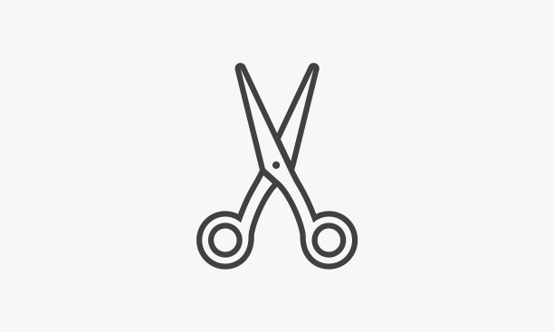 理发店剪刀线条图标图片下载