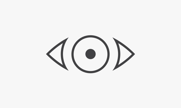 线图标视力隔离在白色背景图片下载