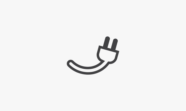 电缆插座字母C logo设计概念图片下载