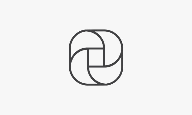 线图标方形旋转镜头孤立在白色上图片下载