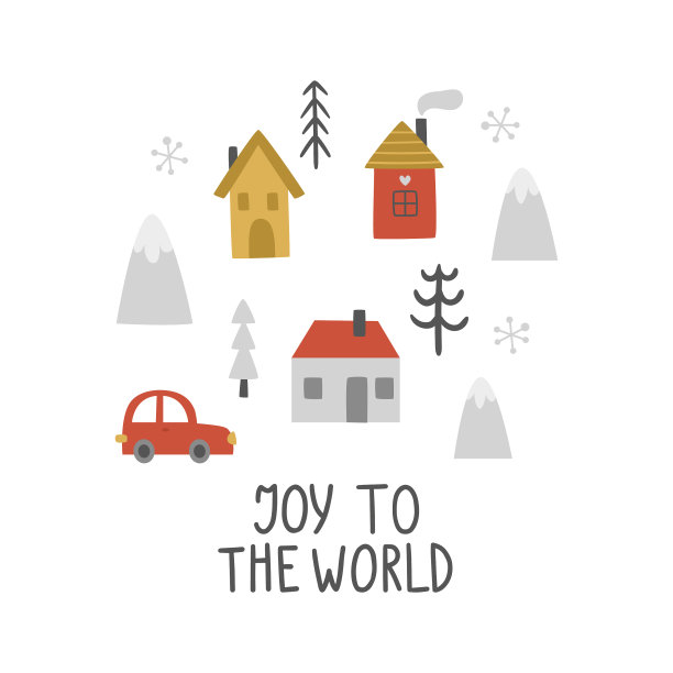 房屋、树木和文本的图像图片下载