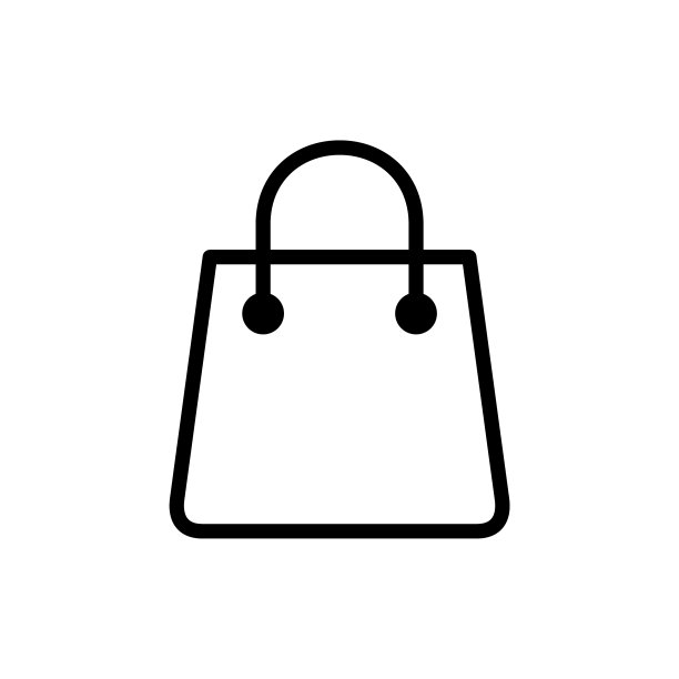 轮廓风格购物袋图标图片下载