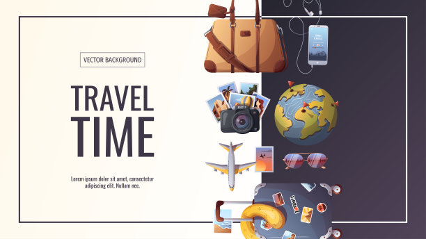 旅游、旅游、探险、旅行横幅设计。图片下载