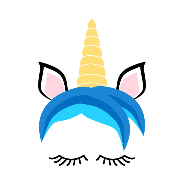 神奇可爱的独角兽，还有镀金的角图片下载