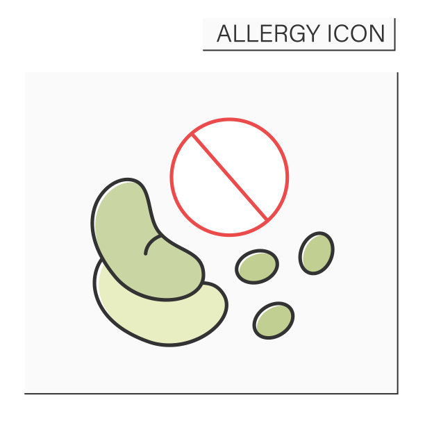 对食物过敏字形图标图片下载