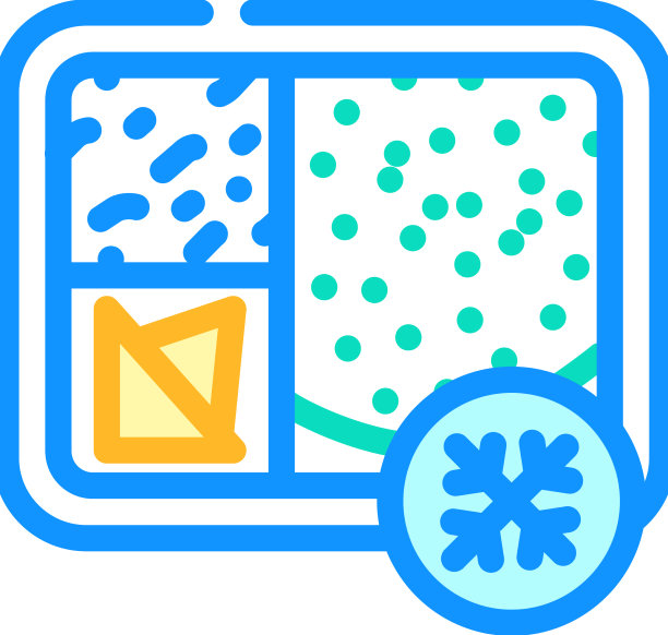 冷冻午餐颜色图标图片下载