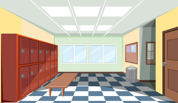 学校更衣室的内部图片下载