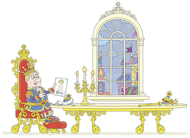 愤怒的国王签署了一项皇家法令图片下载