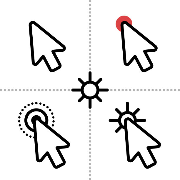 光标图标鼠标指针箭头单击链接图片下载