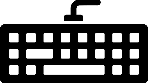 键盘类型图标黑色图形图片下载