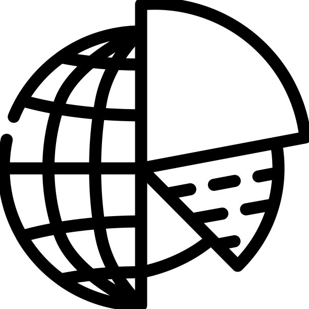 分析全球化线图标图片下载