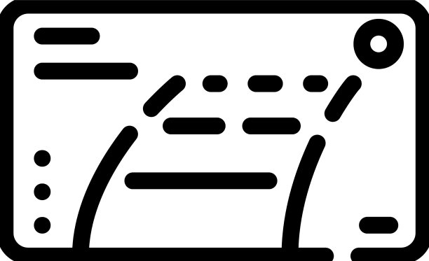 汽车后视镜相机取景器线图标图片下载