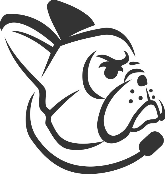 法国斗牛犬头图标模板吉祥物图片下载