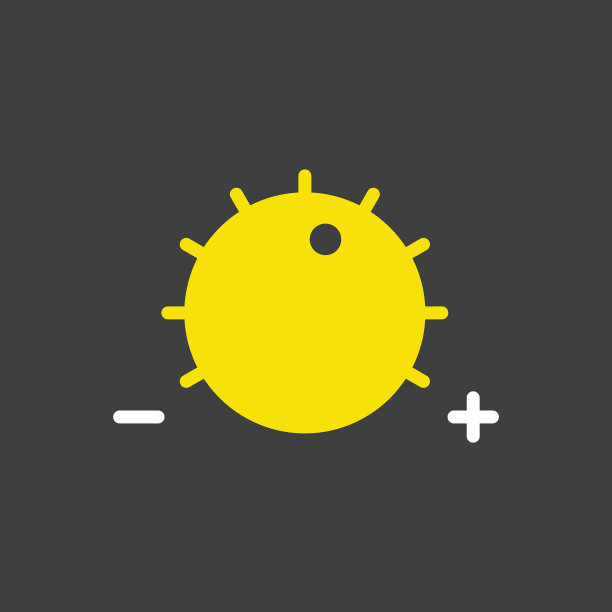 音量旋钮在黑色背景上的平面图标图片下载