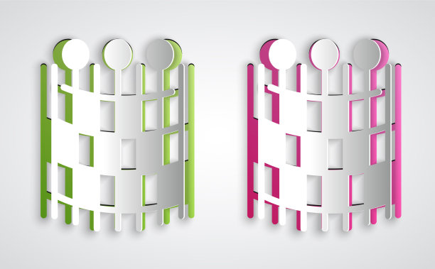 剪纸渔网图案图标孤立上图片下载