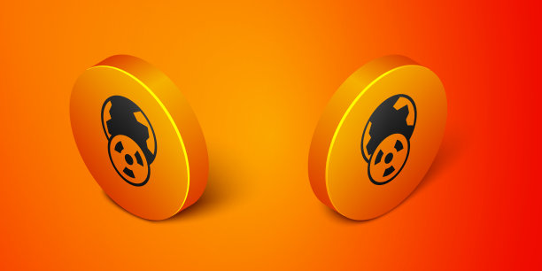 等距行星地球和辐射符号图标图片下载