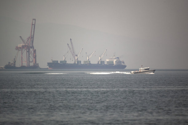 海港的门式起重机图片下载