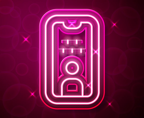 发光的霓虹灯线出租车驾驶证图标图片下载