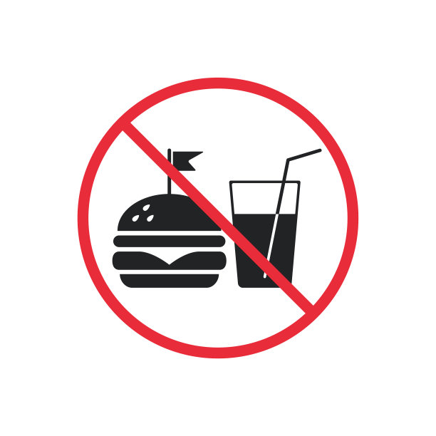没有快餐和饮料禁止图标图片下载