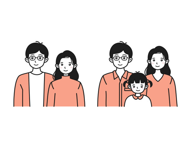 夹艺术夫妇，安藤与孩子图片下载