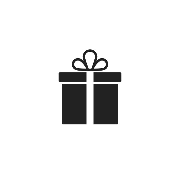 礼品盒图标孤立的礼物平在白色图片下载