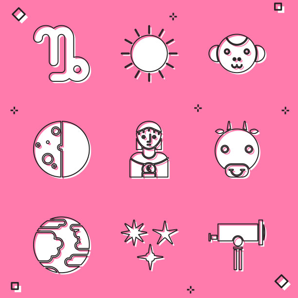 摩羯座十二生肖集太阳猴月食图片下载