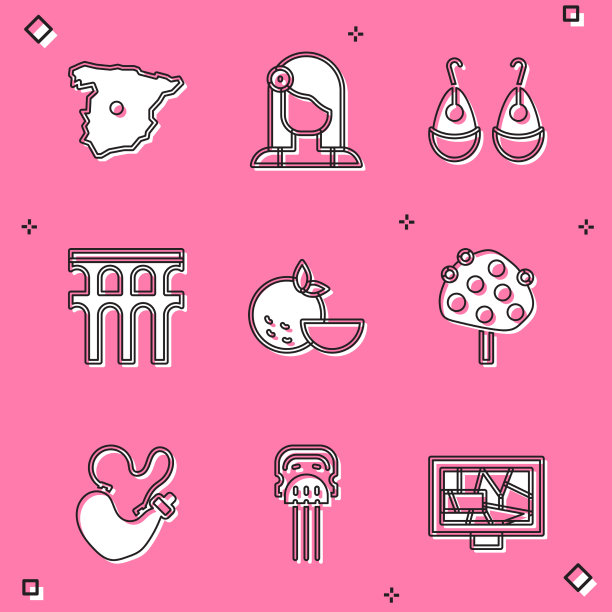 集西班牙地图西班牙女人耳环图片下载