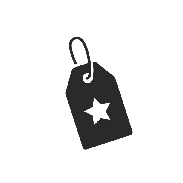 价格标签与星标志特别报价图标图片下载